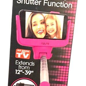 Bluetooth Selfie Stick With Wireless Tzumi Shutter Function Universal Mobile Bra